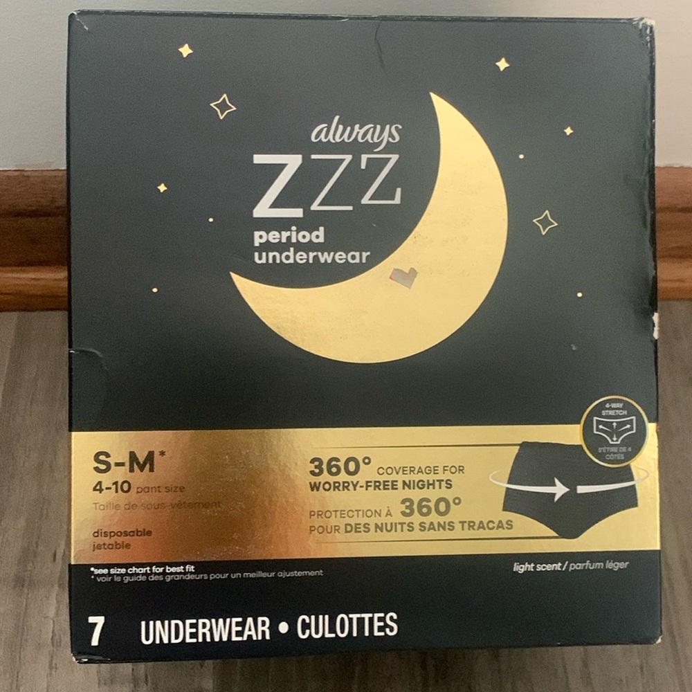Always Disposable Period Underwear.